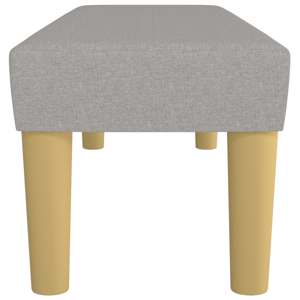 Banc Gris clair 100x30x30 cm Tissu - XIOS