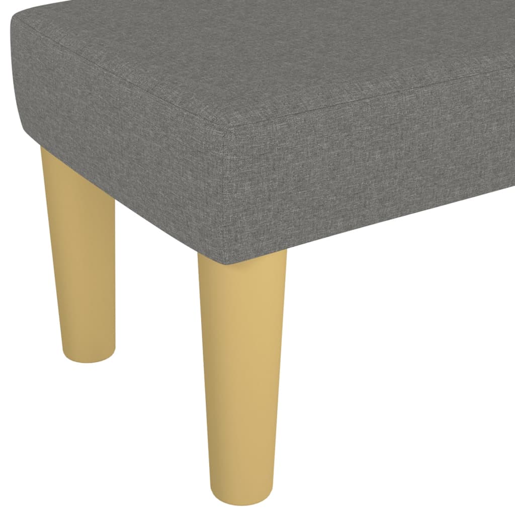Banc Gris foncé 100x30x30 cm Tissu - XIOS