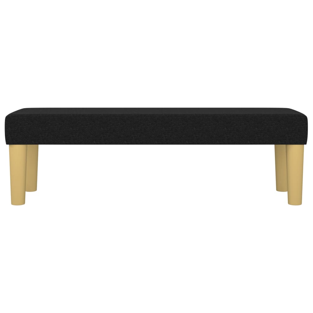 Banc Noir 100x30x30 cm Tissu - XIOS