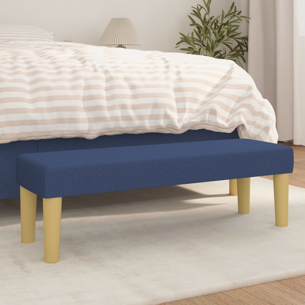 Banc Bleu 100x30x30 cm Tissu - XIOS