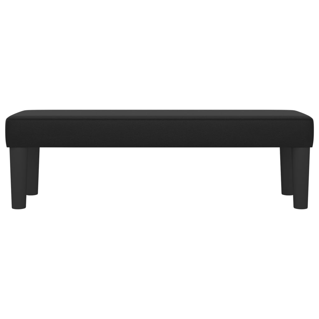 Banc Noir 100x30x30 cm Similicuir - XIOS