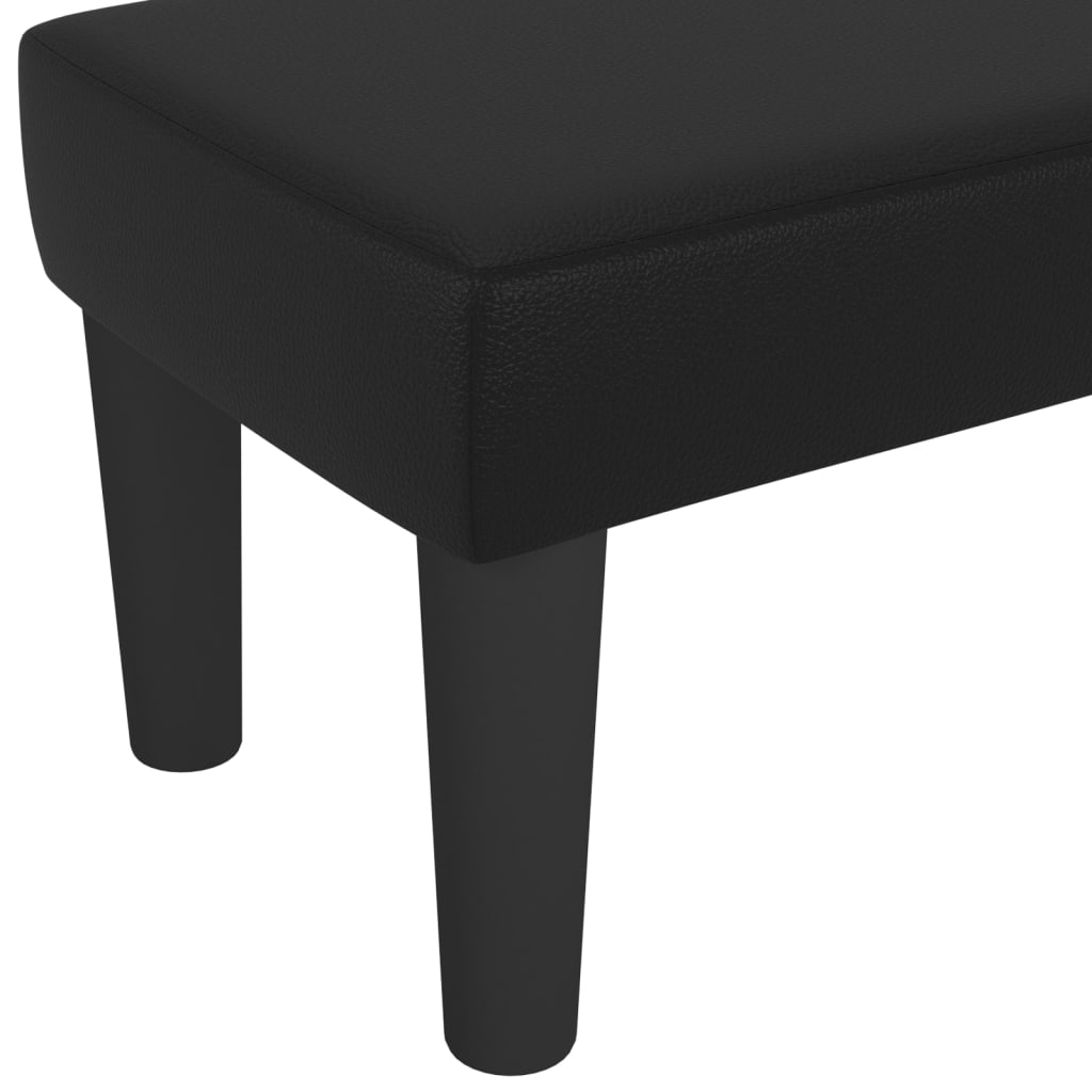 Banc Noir 100x30x30 cm Similicuir - XIOS
