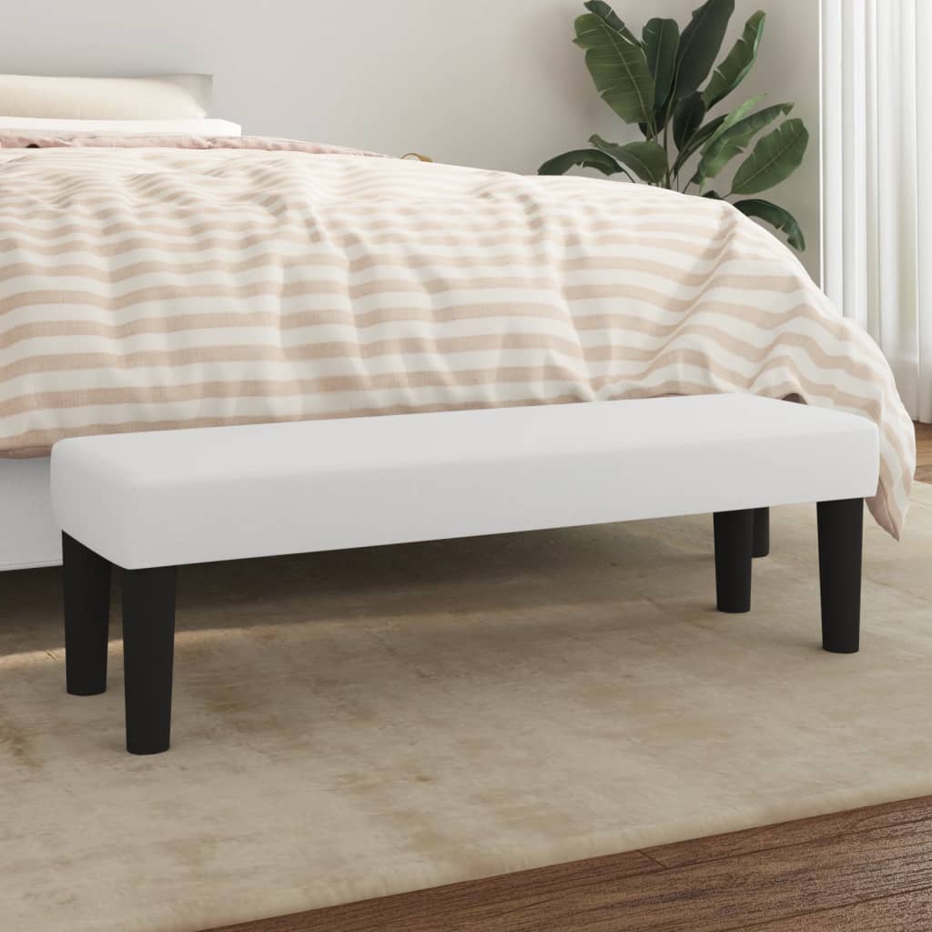 Banc Blanc 100x30x30 cm Similicuir - XIOS