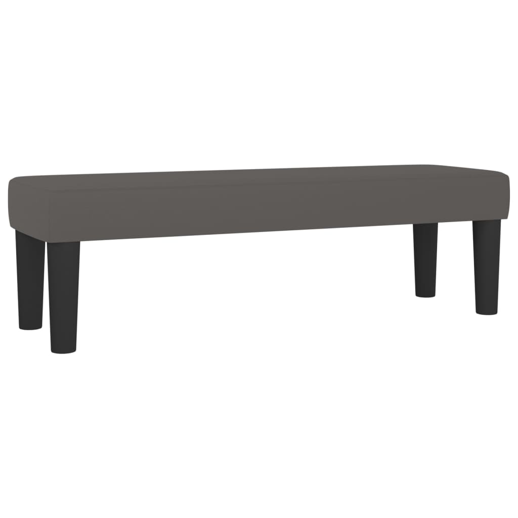 Banc Gris 100x30x30 cm Similicuir - XIOS
