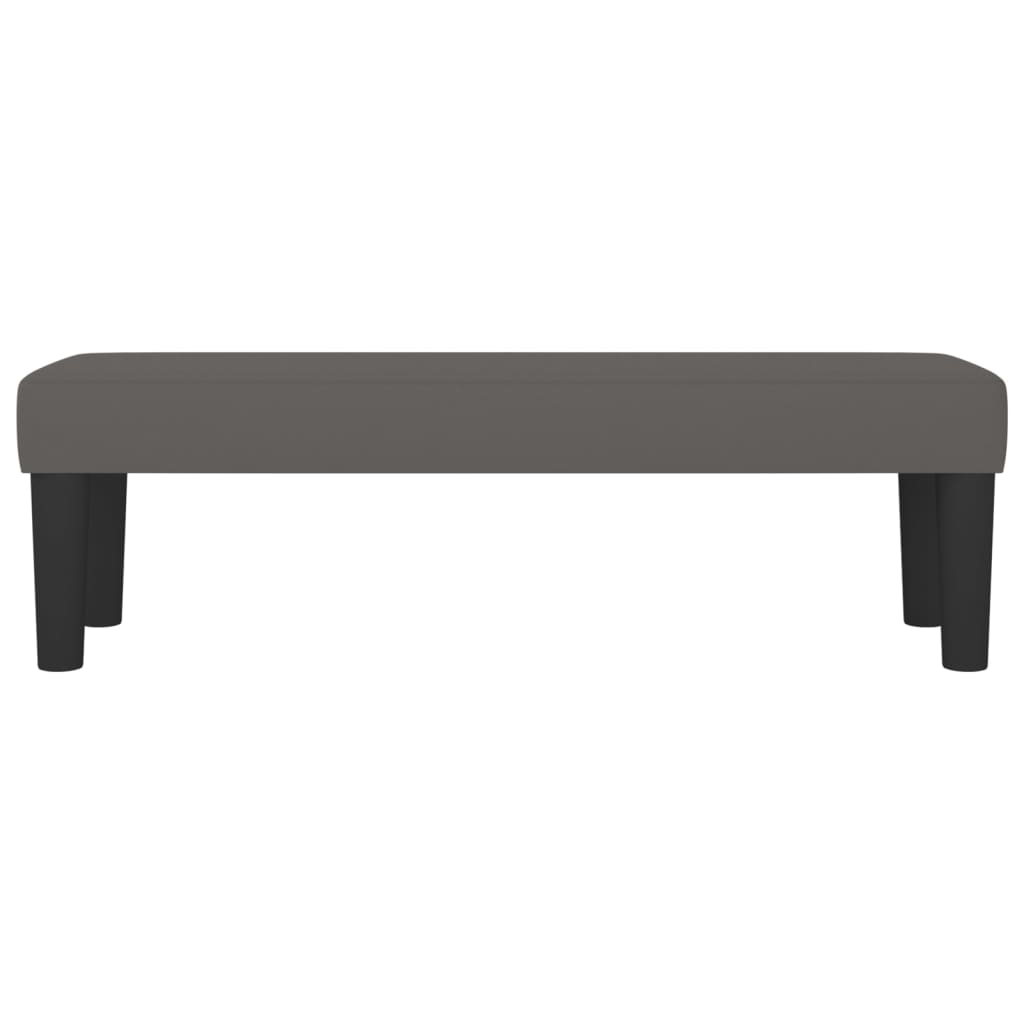 Banc Gris 100x30x30 cm Similicuir - XIOS