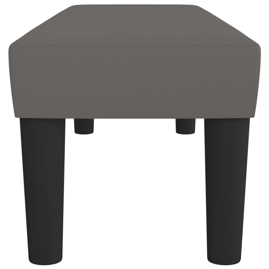 Banc Gris 100x30x30 cm Similicuir - XIOS