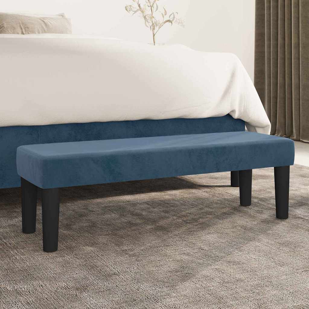Banc Bleu foncé 100x30x30 cm Velours - XIOS