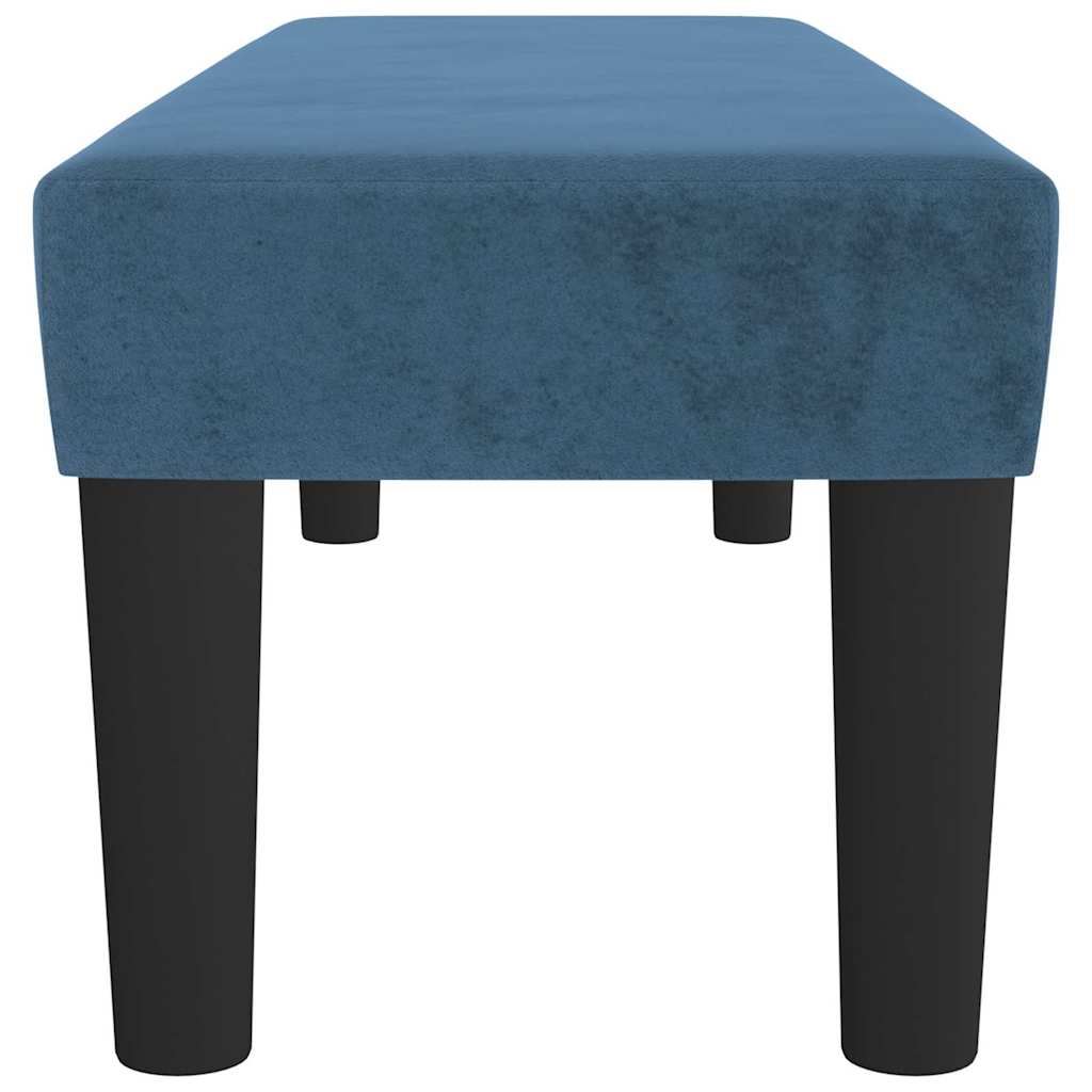 Banc Bleu foncé 100x30x30 cm Velours - XIOS
