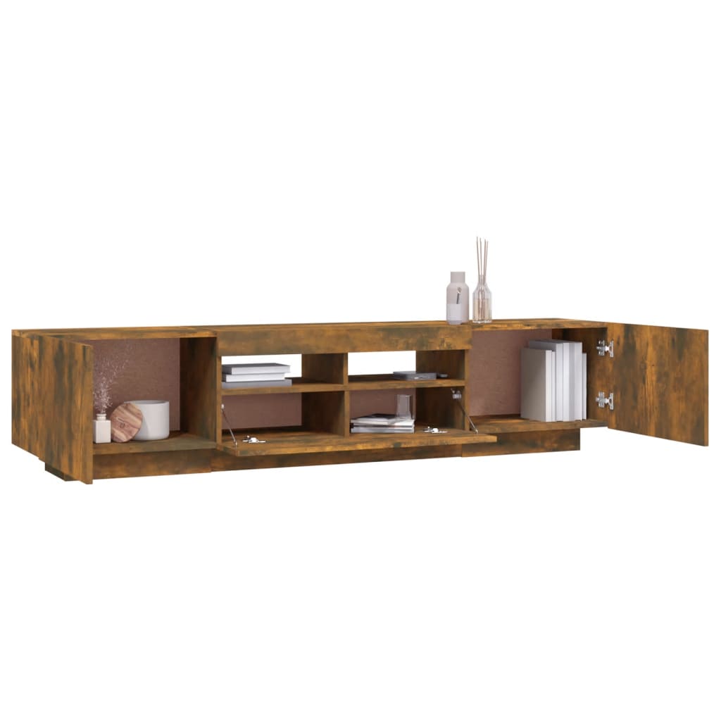 Ensemble de meubles TV avec lumières LED 2 pcs Chêne fumé - XIOS