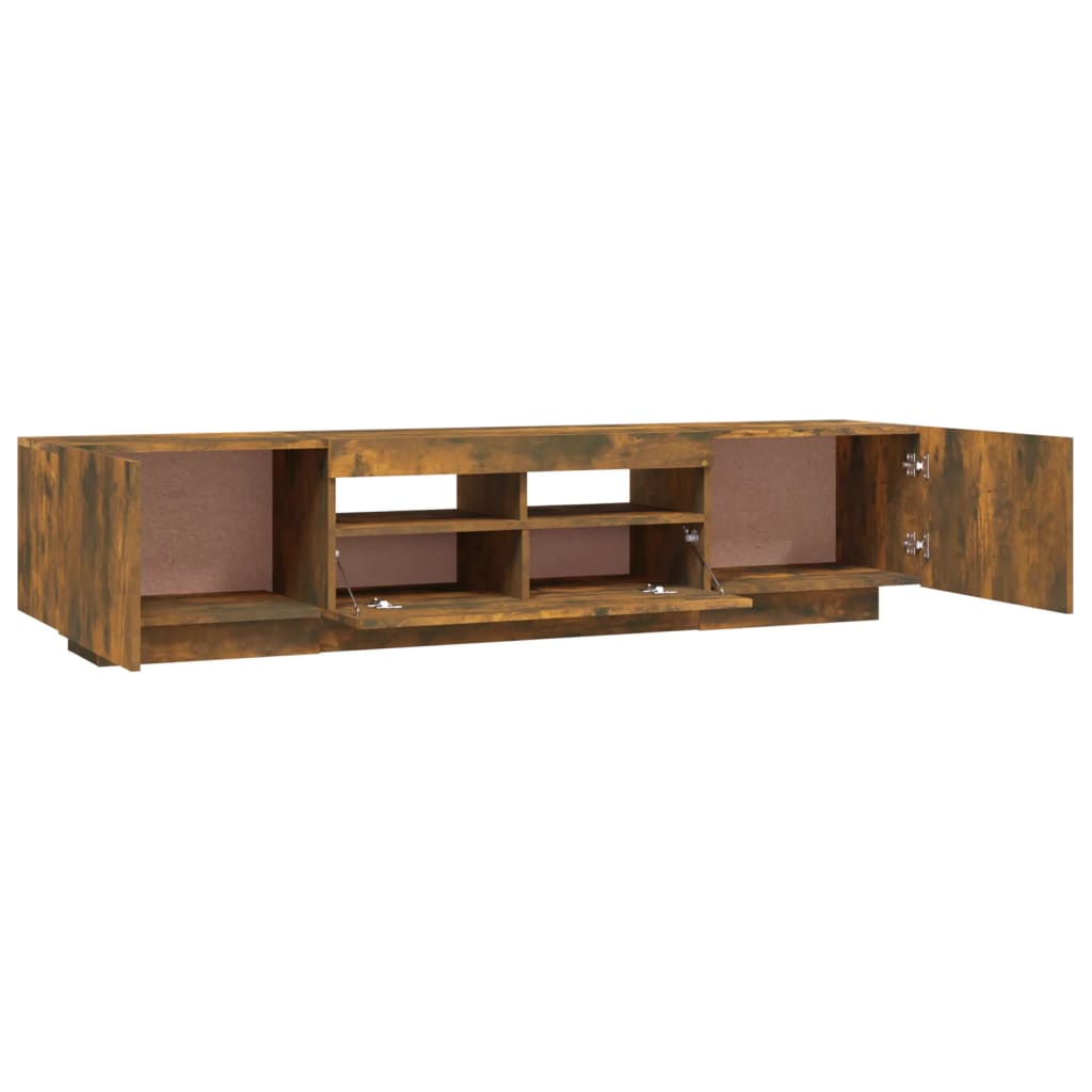 Ensemble de meubles TV avec lumières LED 2 pcs Chêne fumé - XIOS