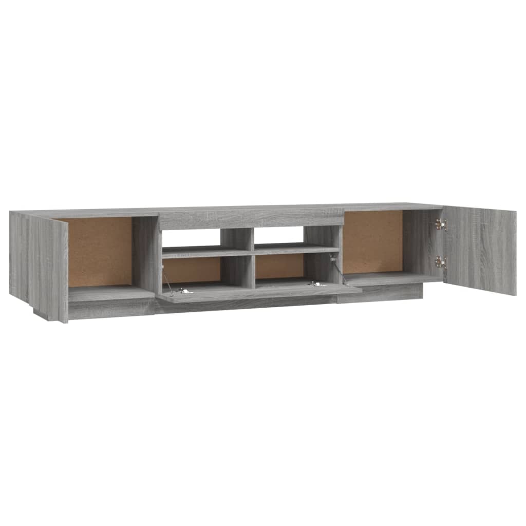 Ensemble de meubles TV avec lumières LED 2 pcs Sonoma gris