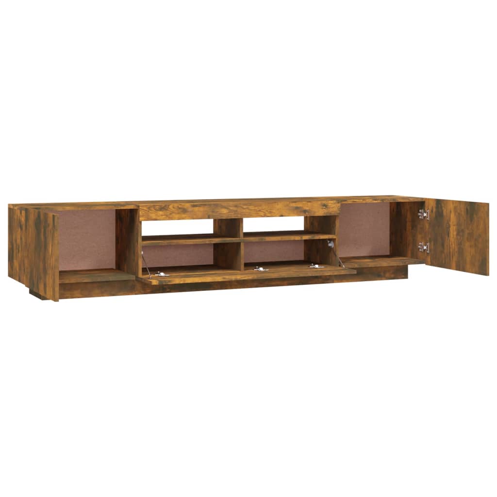 Ensemble de meubles TV avec lumières LED 2 pcs Chêne fumé - XIOS