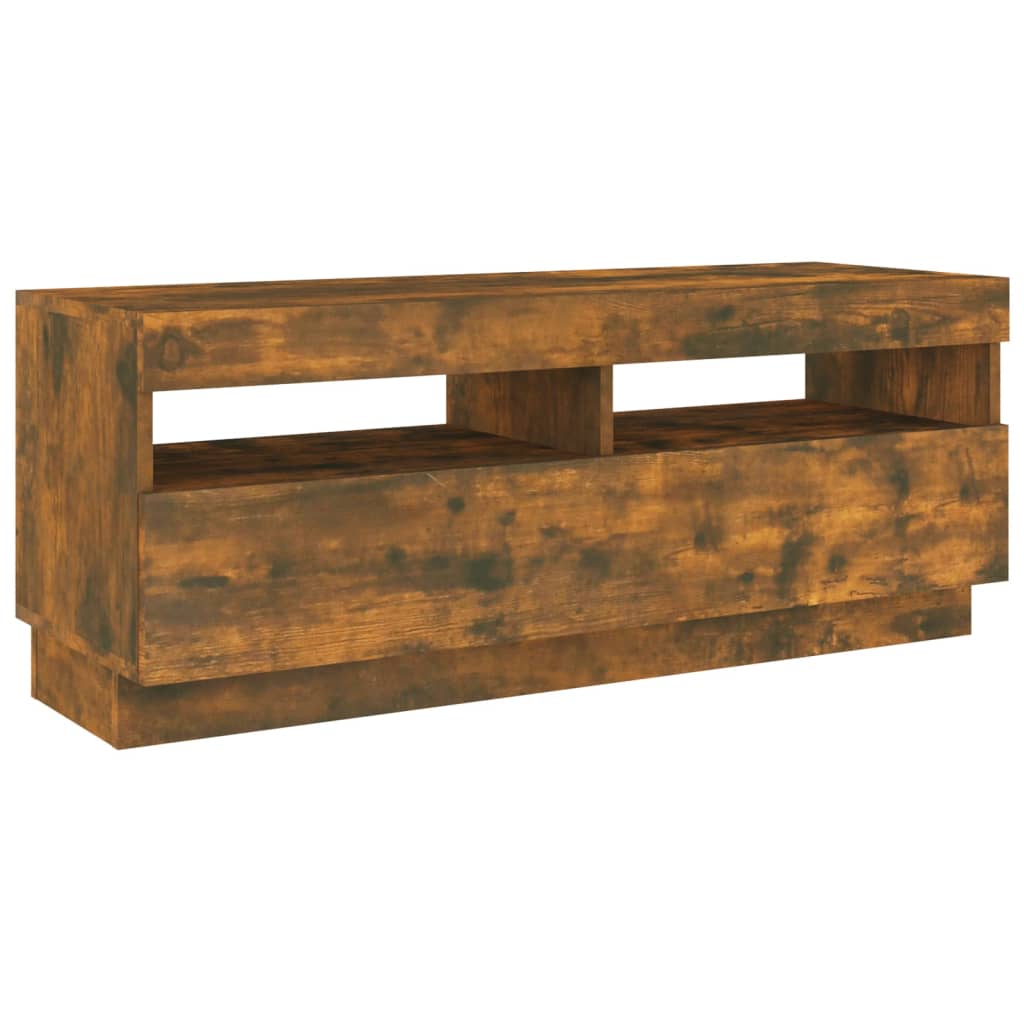 Ensemble de meubles TV avec lumières LED 2 pcs Chêne fumé - XIOS
