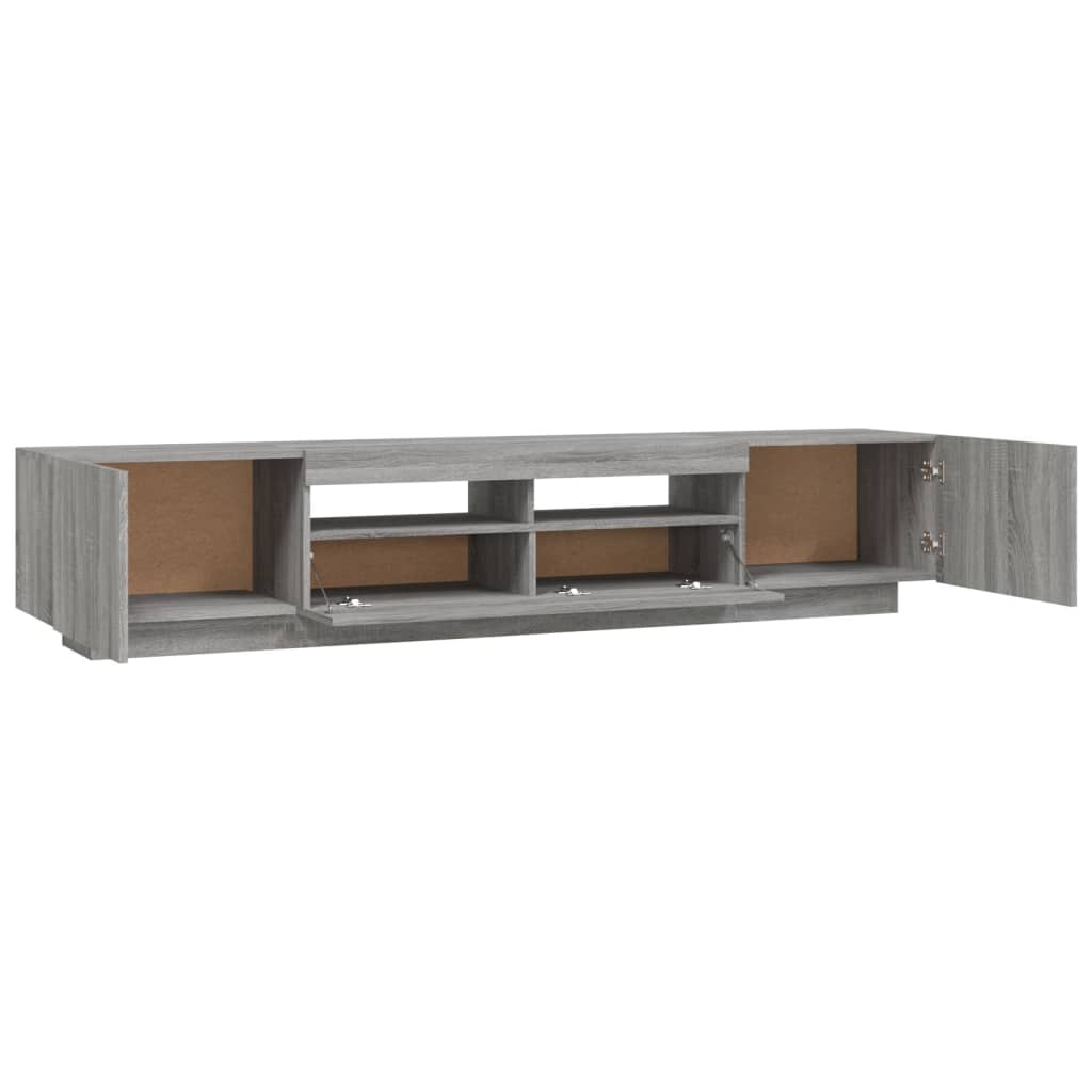 Ensemble de meubles TV avec lumières LED 2 pcs Sonoma gris