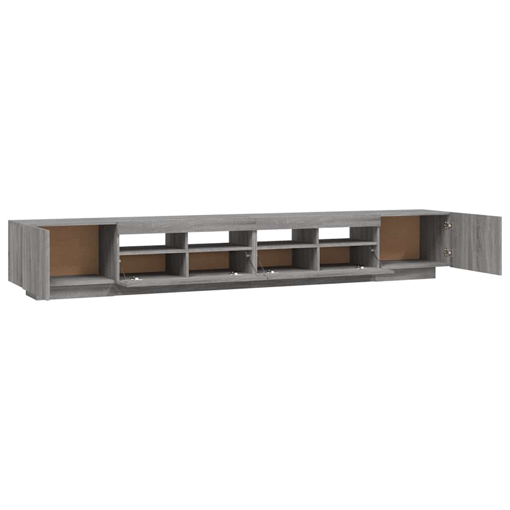 Ensemble de meubles TV avec lumières LED 3 pcs Sonoma gris - XIOS