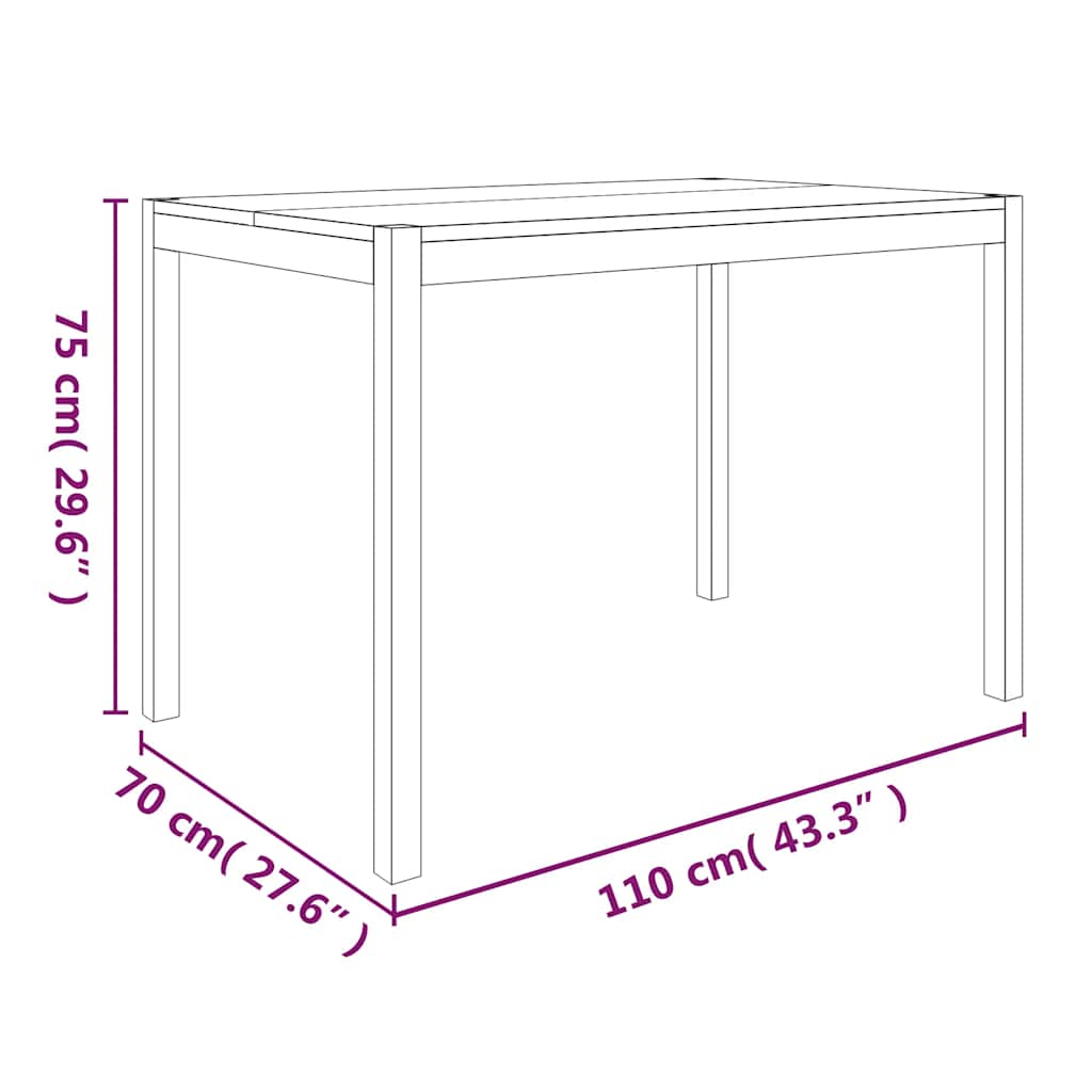 Ensemble de salle à manger 5 pcs Bois d'acacia solide - XIOS