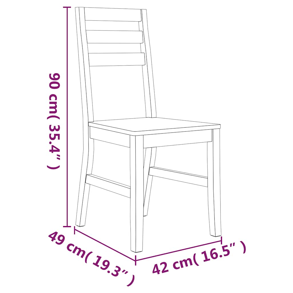 Ensemble de salle à manger 5 pcs Bois d'acacia solide - XIOS