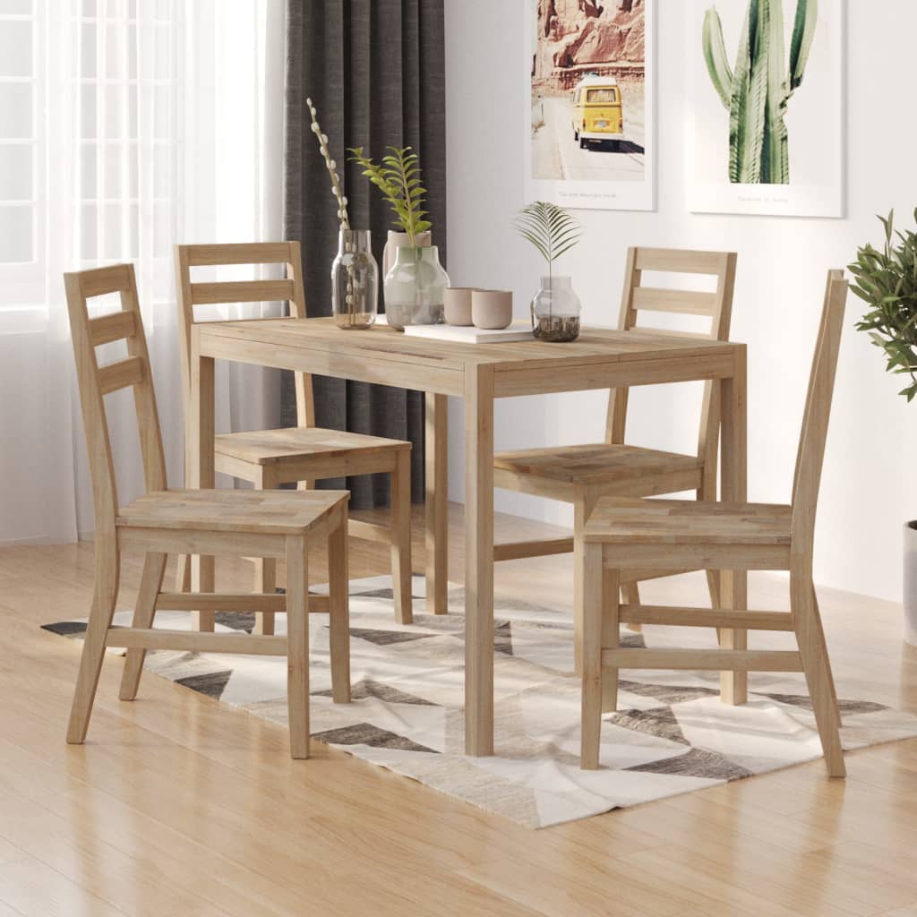 Ensemble de salle à manger 5 pcs Bois d'acacia solide - XIOS
