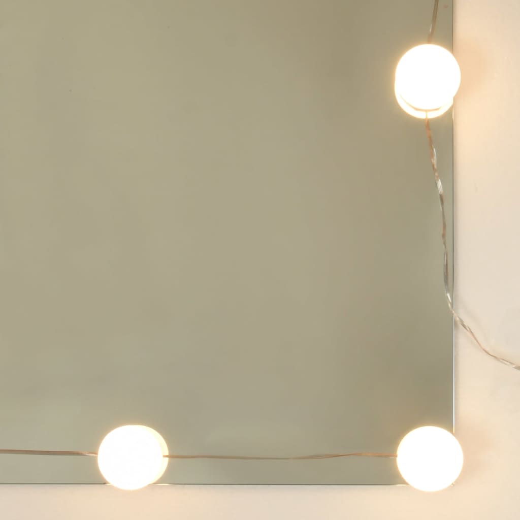 Coiffeuse à LED avec armoires Chêne fumé Bois d'ingénierie - XIOS