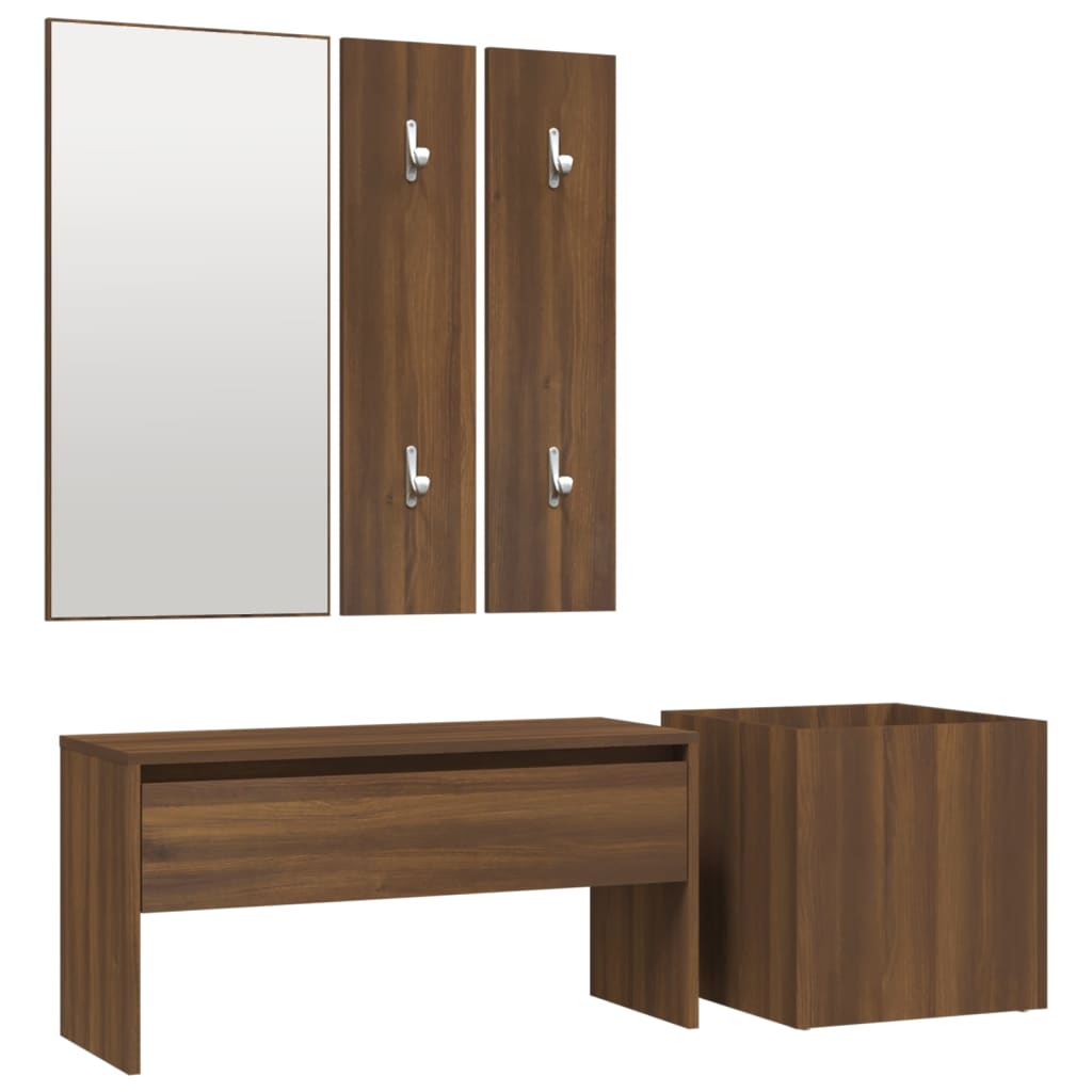 Ensemble de meubles de couloir Chêne marron Bois d'ingénierie - XIOS