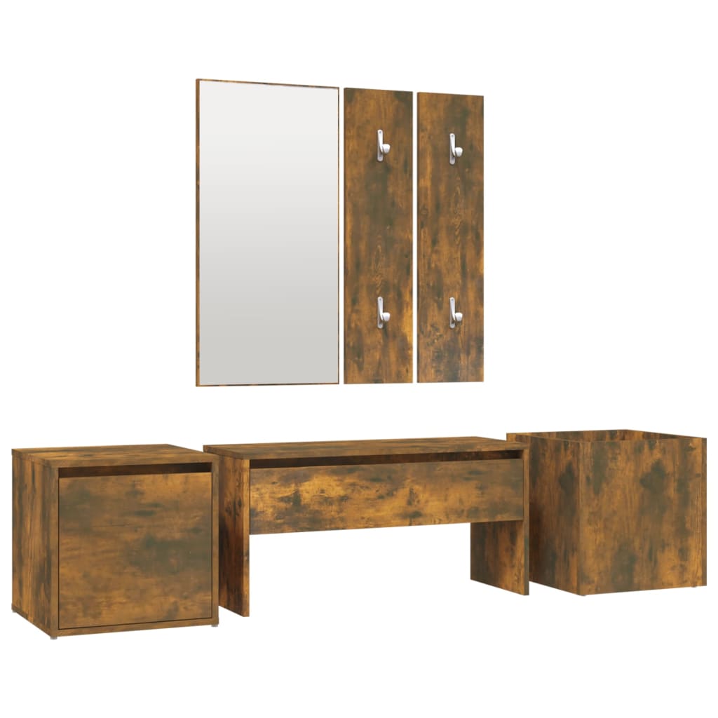 Ensemble de meubles de couloir Chêne fumé Bois d'ingénierie - XIOS