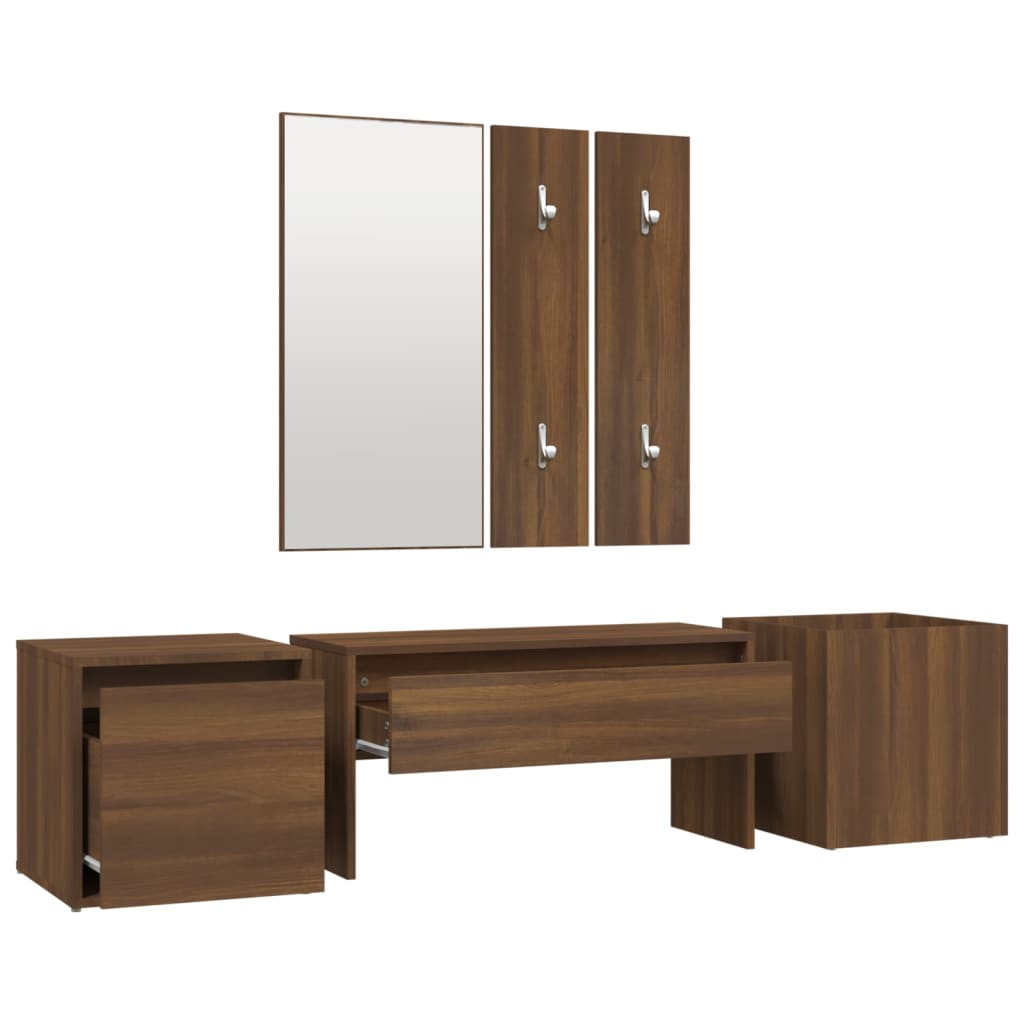 Ensemble de meubles de couloir Chêne marron Bois d'ingénierie - XIOS