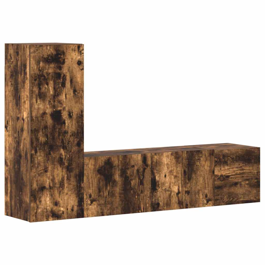 Ensemble de meubles TV 3 pcs Chêne fumé Bois d'ingénierie - XIOS