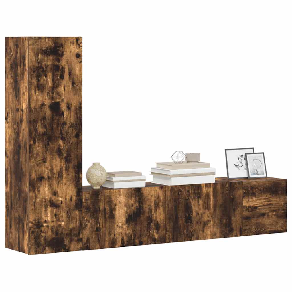 Ensemble de meubles TV 3 pcs Chêne fumé Bois d'ingénierie - XIOS