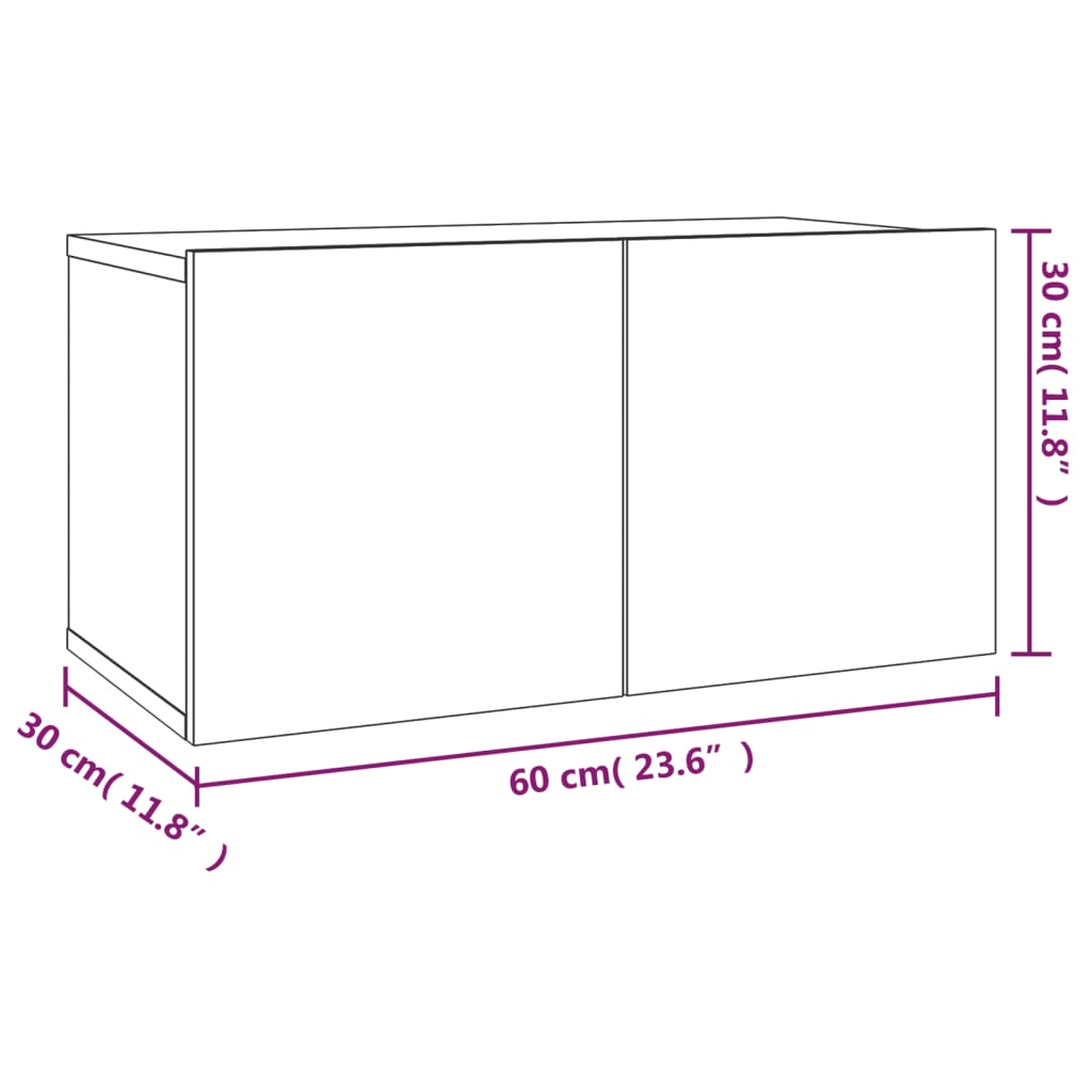 Ensemble de meubles TV 2 pcs Chêne fumé Bois d'ingénierie - XIOS