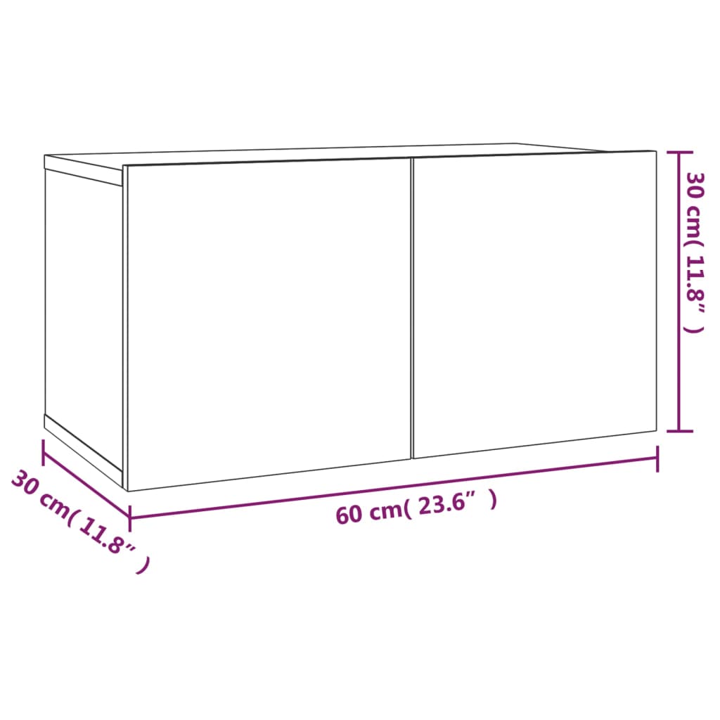 Ensemble de meubles TV 2 pcs Sonoma gris Bois d'ingénierie - XIOS