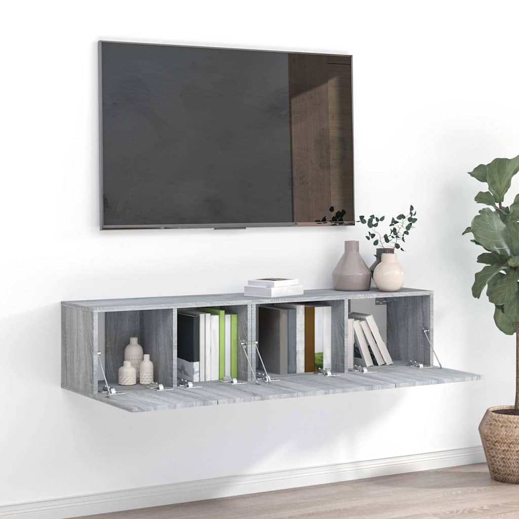 Ensemble de meubles TV 2 pcs Sonoma gris Bois d'ingénierie - XIOS