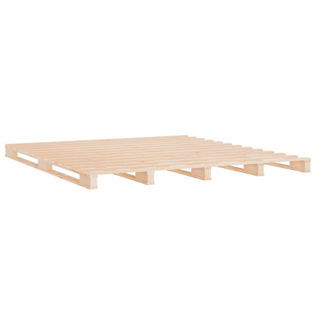 Cadre de lit sans matelas 160x200 cm bois massif de pin - XIOS