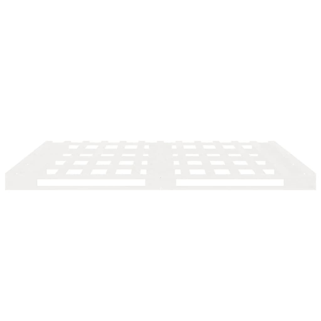 Cadre de lit sans matelas blanc 200x200 cm bois massif de pin - XIOS