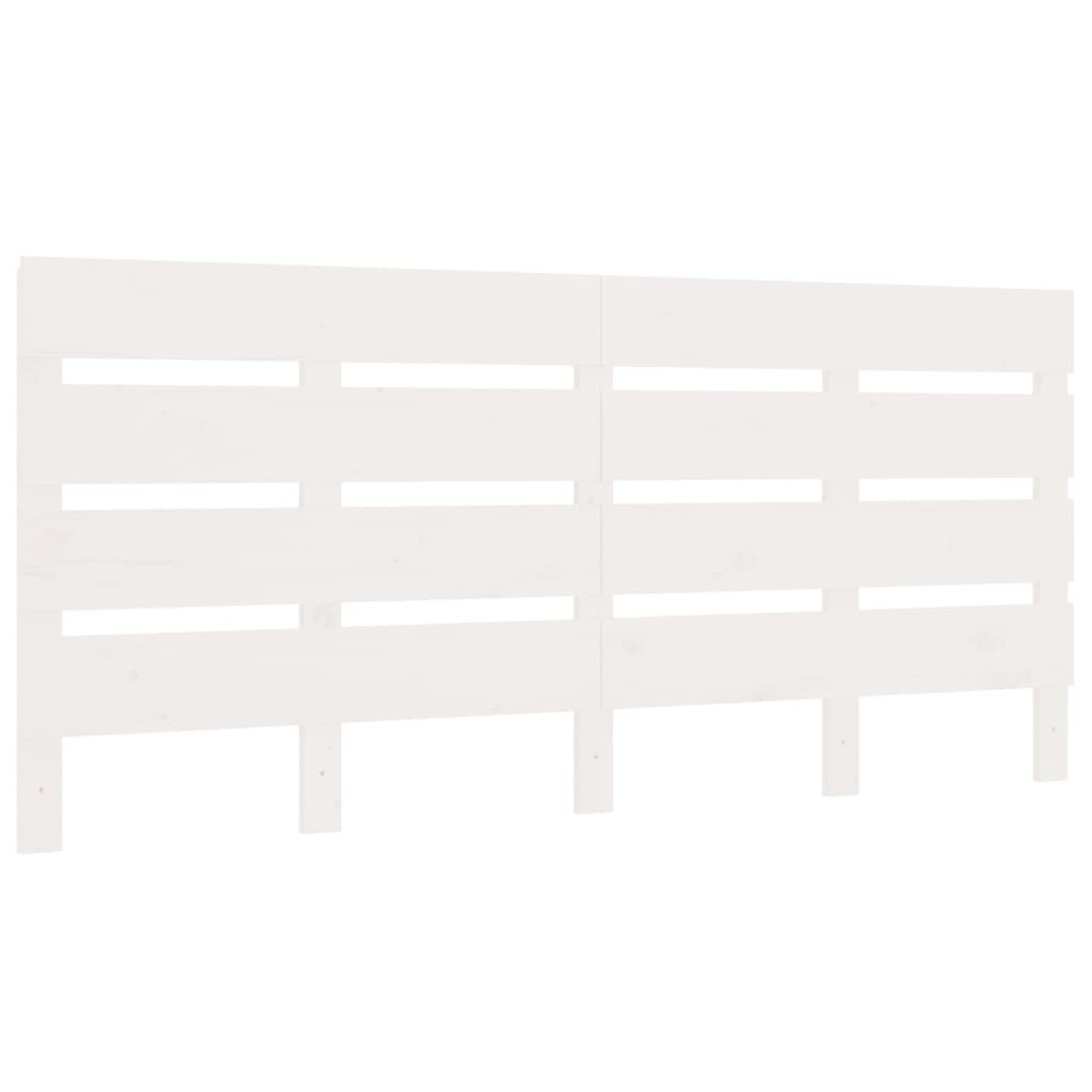 Cadre de lit sans matelas blanc 200x200 cm bois massif de pin - XIOS