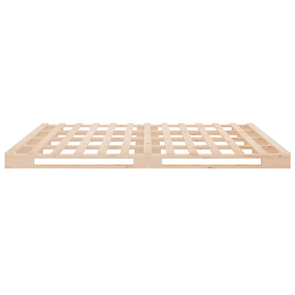 Cadre de lit sans matelas 135x190 cm bois de pin massif - XIOS