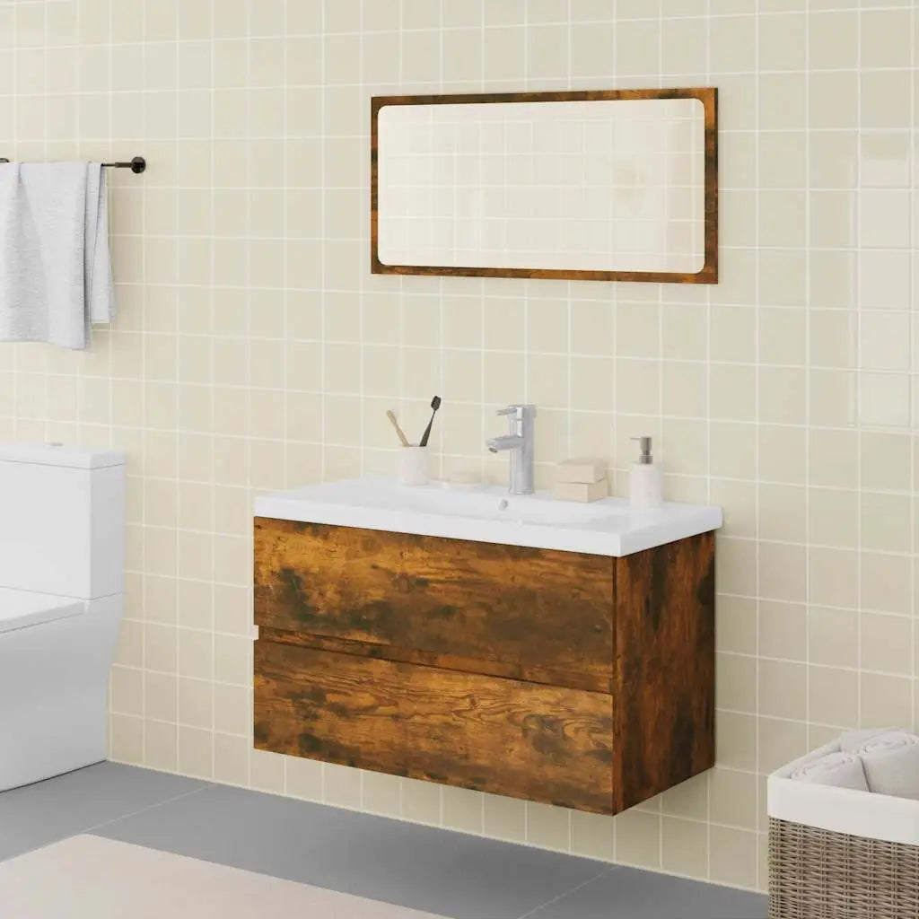 Meubles de salle de bain Chêne fumé Bois d’ingénierie - XIOS