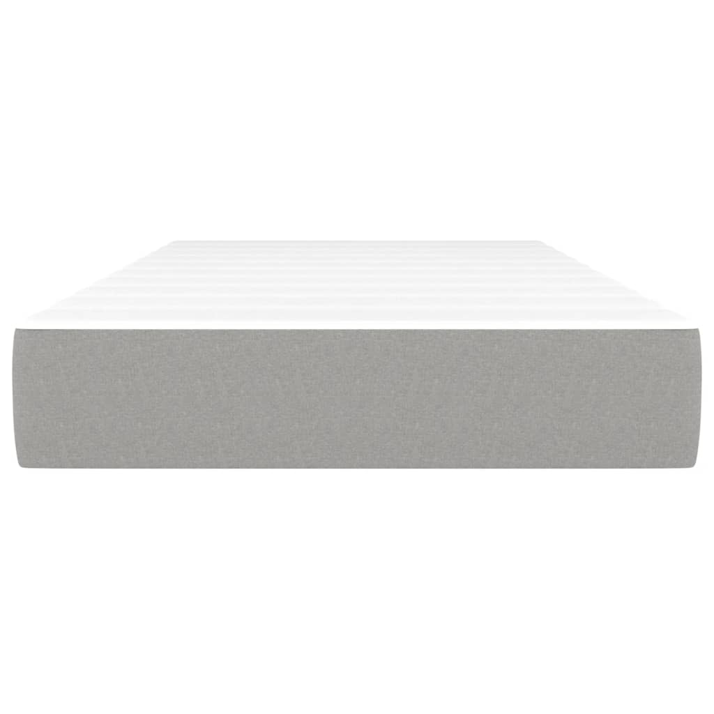Matelas de lit à ressorts ensachés fermeté moyenne Gris clair 80x200x20cm Tissu - XIOS