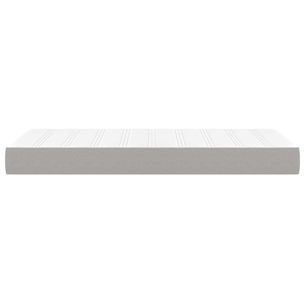 Matelas de lit à ressorts ensachés fermeté moyenne Gris clair 80x200x20cm Tissu - XIOS