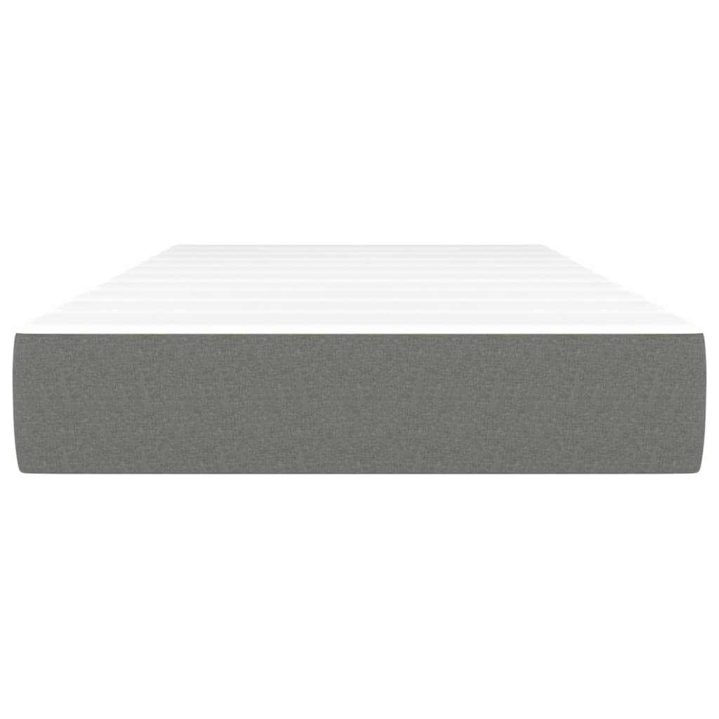 Matelas de lit à ressorts ensachés fermeté moyenne Gris foncé 80x200x20cm Tissu - XIOS