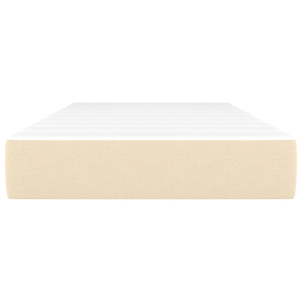 Matelas de lit à ressorts ensachés fermeté moyenne Crème 80x200x20 cm Tissu - XIOS