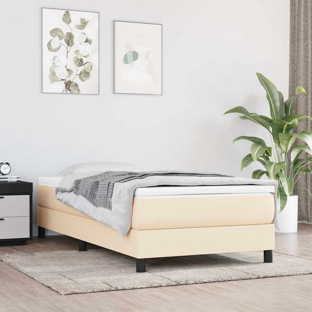 Matelas de lit à ressorts ensachés fermeté moyenne Crème 80x200x20 cm Tissu - XIOS