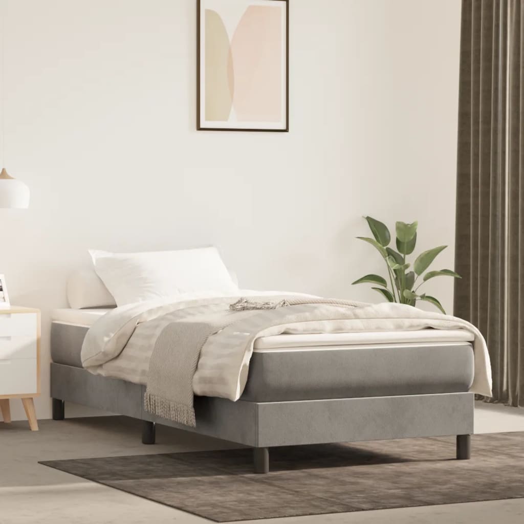 Matelas de lit à ressorts ensachés fermeté moyenne Gris clair 80x200x20 cm - XIOS