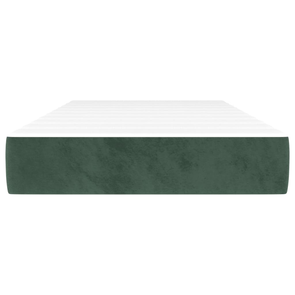 Matelas de lit à ressorts ensachés fermeté moyenne Vert foncé 80x200x20 cm - XIOS