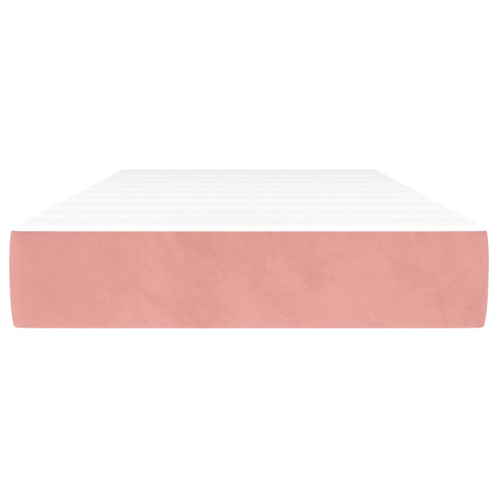 Matelas de lit à ressorts ensachés fermeté moyenne Rose 80x200x20 cm Velours - XIOS
