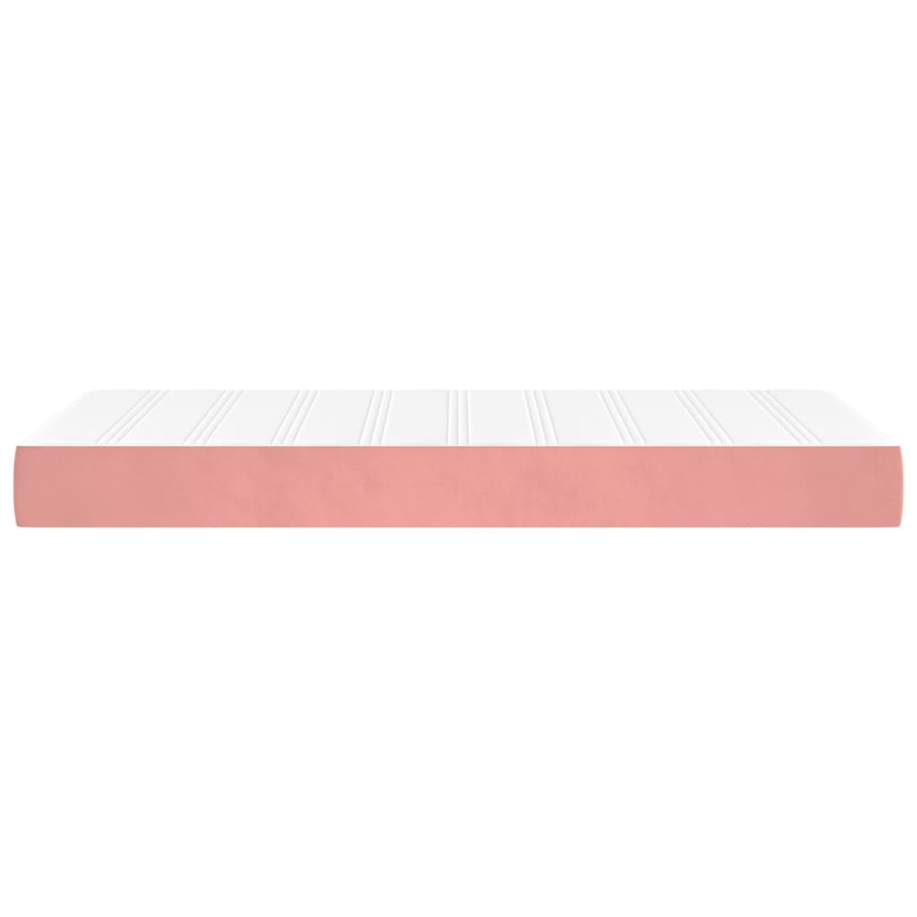 Matelas de lit à ressorts ensachés fermeté moyenne Rose 80x200x20 cm Velours - XIOS