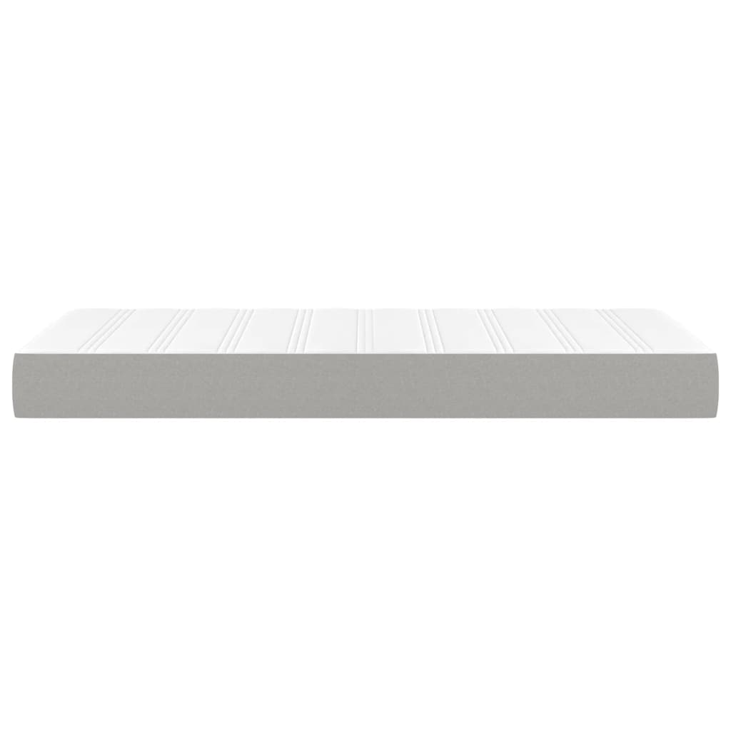 Matelas de lit à ressorts ensachés fermeté moyenne Gris clair 90x190x20cm Tissu - XIOS