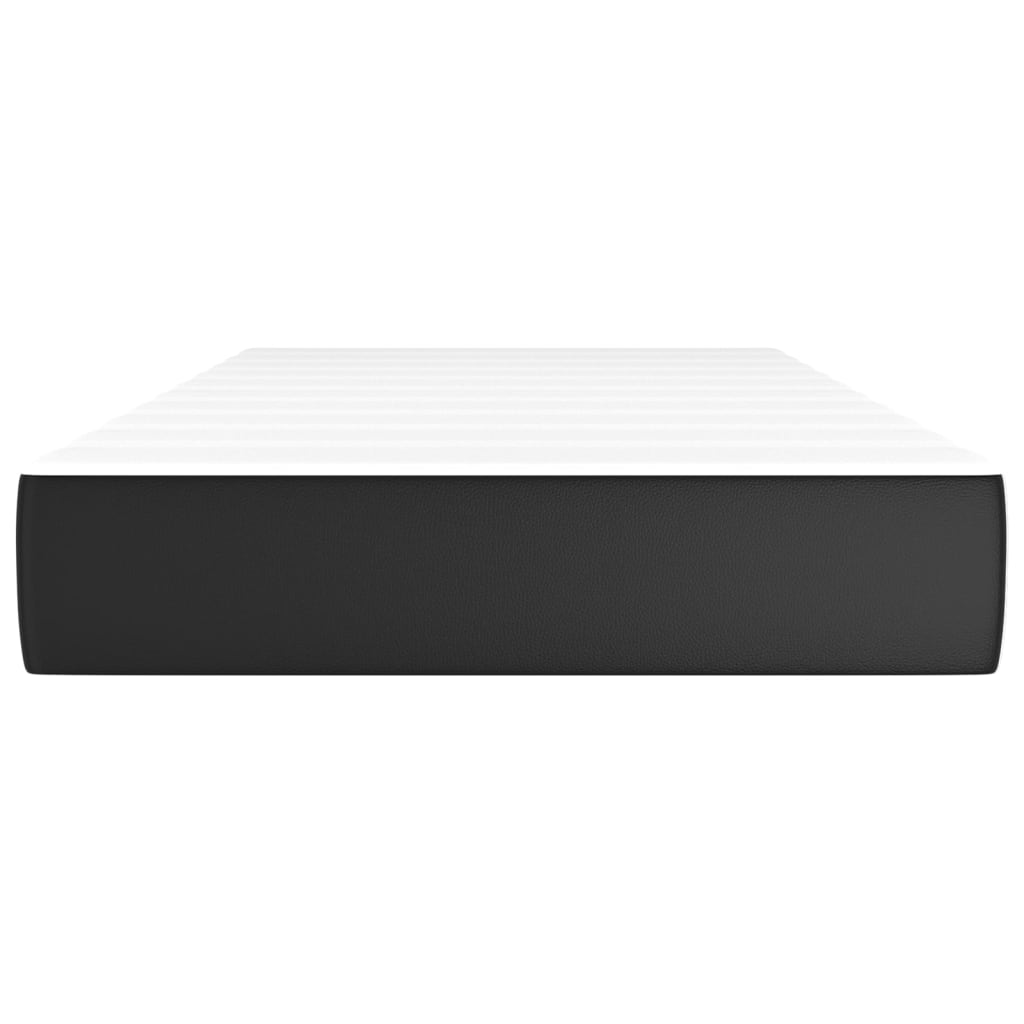 Matelas de lit à ressorts ensachés fermeté moyenne Noir 90x190x20 cm Similicuir - XIOS