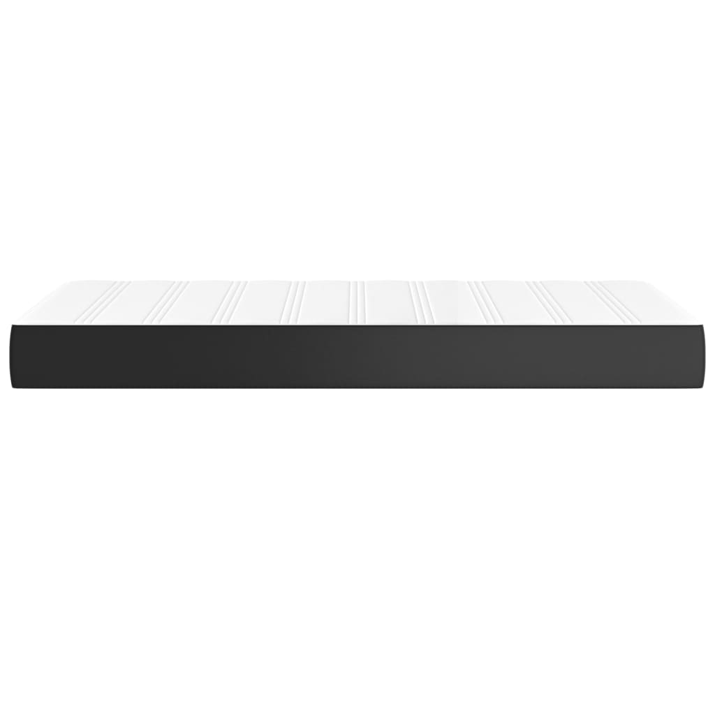 Matelas de lit à ressorts ensachés fermeté moyenne Noir 90x190x20 cm Similicuir - XIOS
