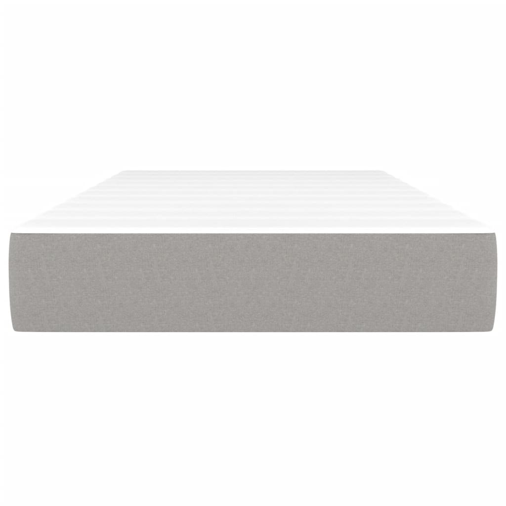 Matelas de lit à ressorts ensachés fermeté moyenne Gris clair 90x200x20cm Tissu - XIOS