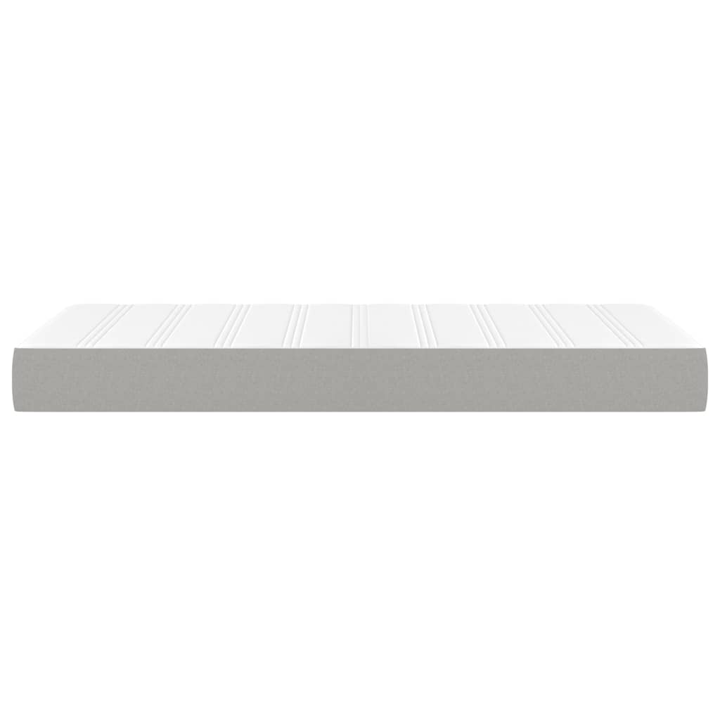 Matelas de lit à ressorts ensachés fermeté moyenne Gris clair 90x200x20cm Tissu - XIOS